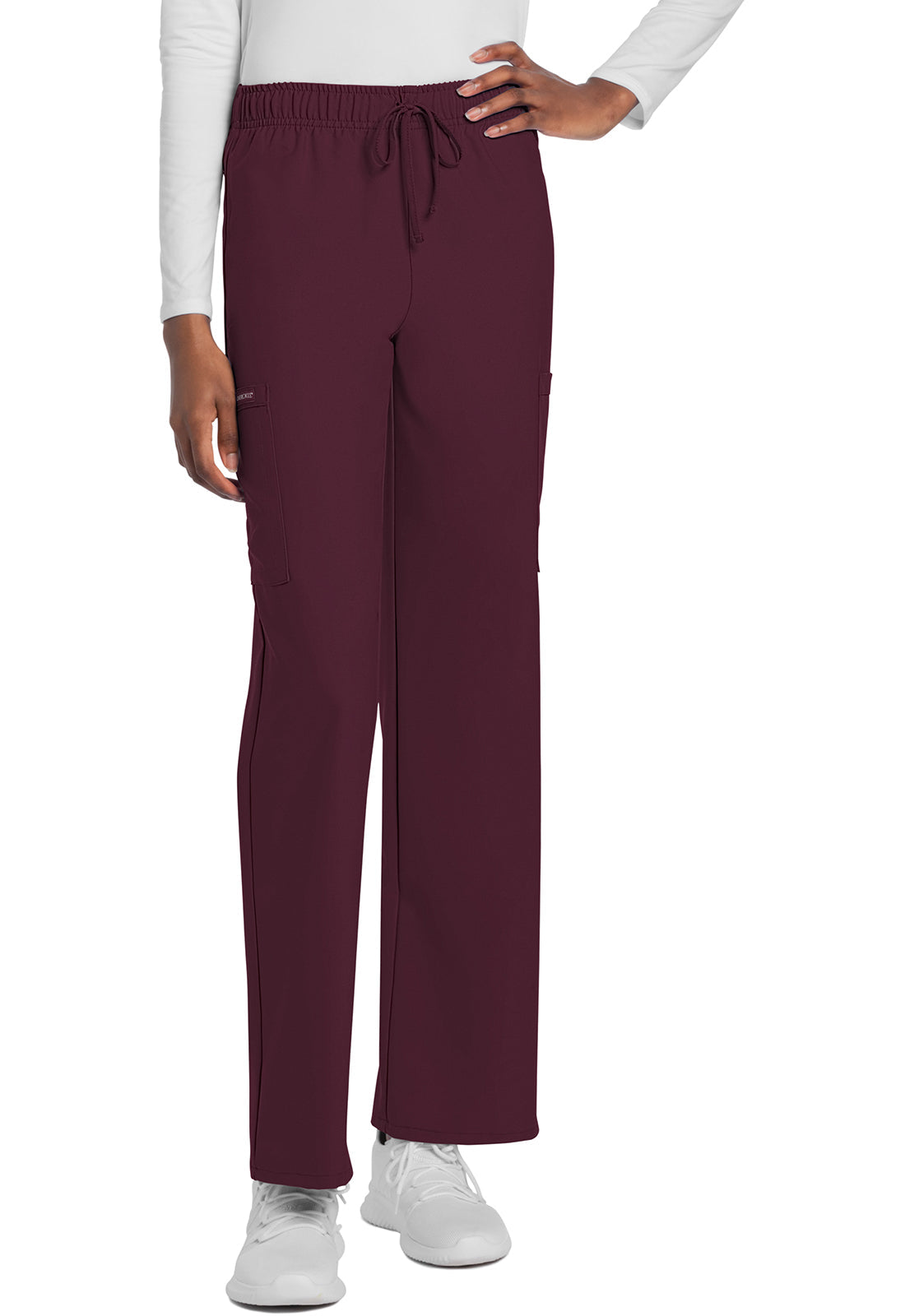 Unisex Unisex Mid Rise Drawstring Straight Pant - Wine